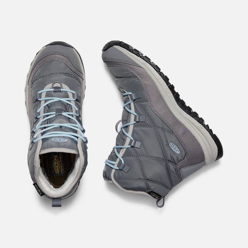 Keen Terradora Ankle Waterproof Winterstiefel Damen DE-20136 Steel Grey/Paloma - Keen Damenschuhe Gr